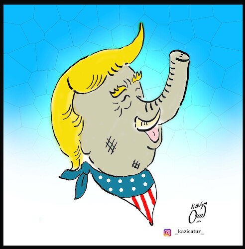 Cartoon: trump (medium) by Hossein Kazem tagged trump