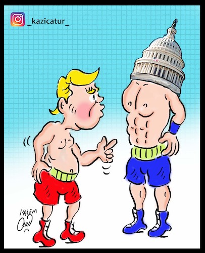 Cartoon: US Congress and trump (medium) by Hossein Kazem tagged us,congress,and,trump