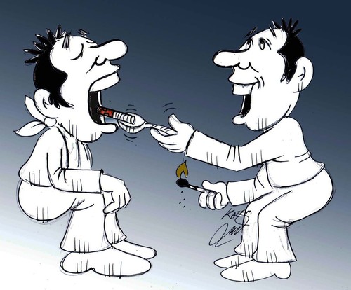 Cartoon: no smoking (medium) by Hossein Kazem tagged no,smoking
