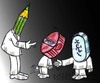 Cartoon: bad friend (small) by Hossein Kazem tagged bad,friend