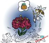 Cartoon: bee (small) by Hossein Kazem tagged bee