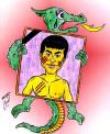 Cartoon: Bruce Lee (small) by Hossein Kazem tagged bruce,lee