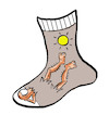 Cartoon: design for socks (small) by Hossein Kazem tagged design,for,socks