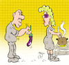 Cartoon: Domestic violence (small) by Hossein Kazem tagged domestic,violence