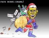 Cartoon: papa nobel (small) by Hossein Kazem tagged papa nobel