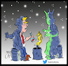 Cartoon: Statue of Liberty v trump (small) by Hossein Kazem tagged statue,of,liberty,trump