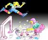Cartoon: steeplechase (small) by Hossein Kazem tagged steeplechase