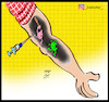 Cartoon: vaccine (small) by Hossein Kazem tagged vaccine