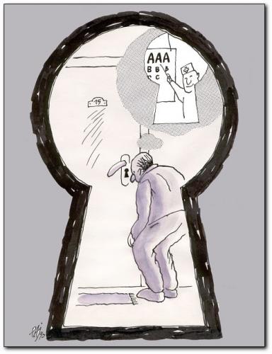 Cartoon: curiosity (medium) by penapai tagged door