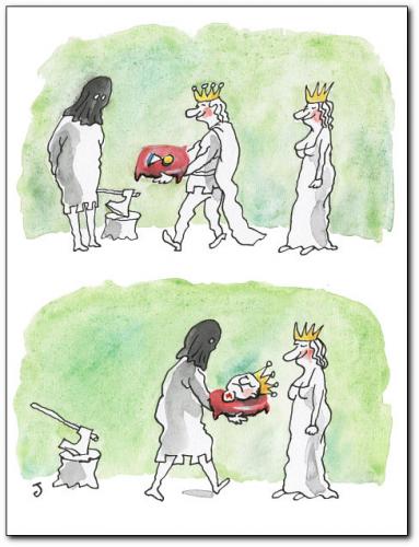Cartoon: the reward (medium) by penapai tagged king,könig,henker,axt,köpfen,medaillie,verrat,belohnung,königin,richten,tod,vollstreckung,adel,monarchie