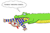 Cartoon: Schmeckt komisch... (small) by bobele tagged krokodil,clown