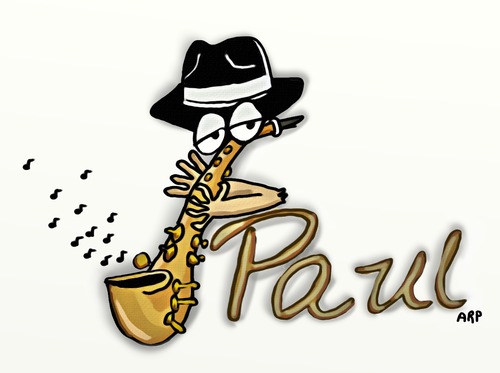 Cartoon: Famous sax player (medium) by tonyp tagged arp,guitar,tonyp,arptoons,gang,band,music,tin,man,paul,sawtelle