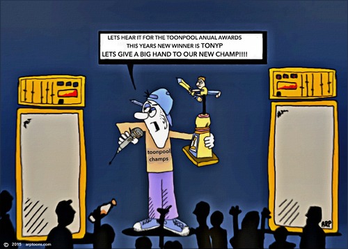 Cartoon: It is a joke (medium) by tonyp tagged arp,joke,trophy,arptoons