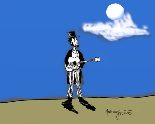 Cartoon: Lincoln Doing some moon lighting (medium) by tonyp tagged lincoln,arp,tonyp,music,history