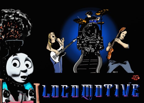 Cartoon: Locamotive music group (medium) by tonyp tagged arp,loco,motive,train,music,young,band