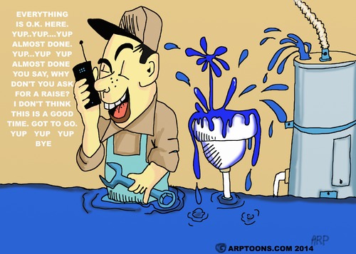 Cartoon: PLUMBER DUDE (medium) by tonyp tagged plumber,dude,arp,arptoons,man,pi