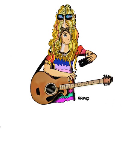 Cartoon: Rockers Hair (medium) by tonyp tagged arp,rocker