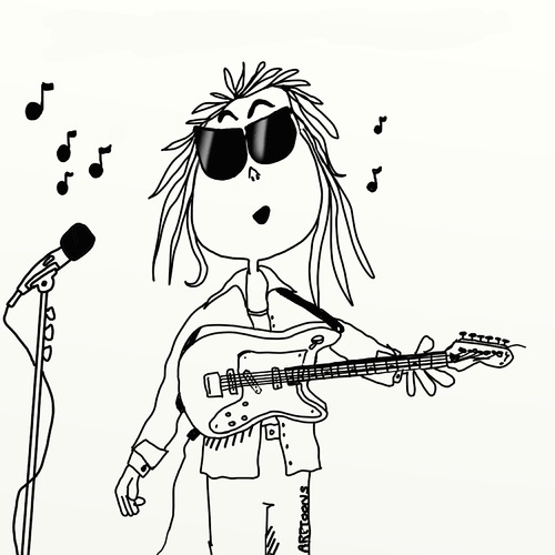 Cartoon: Singing (medium) by tonyp tagged arp,arptoons,com,sing,singing,guitar,ink