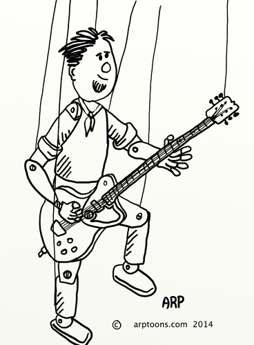 Cartoon: Strings (medium) by tonyp tagged arp,arptoons,strings,puppet,guitar