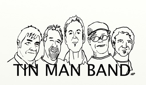 Cartoon: Tin Man band (medium) by tonyp tagged arp,arptoons,tonyp,tin,man,band,musician