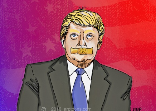Cartoon: Trump Bandaid fix (medium) by tonyp tagged arp,trump,bandaid