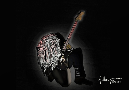 Cartoon: rocker (medium) by tonyp tagged arp,arptoons,wacom,cartoons,dreams,music