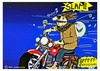 Cartoon: Biker and bird (small) by tonyp tagged arp biker motorcycle scooter bird
