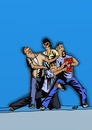 Cartoon: Cartoon men fighting (small) by tonyp tagged arp,red,cartoon,book,men,arptoons