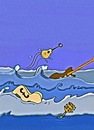 Cartoon: Guitars in toon (small) by tonyp tagged arp,arptoons,guitar,water