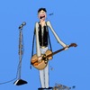 Cartoon: Tall Player drops picks (small) by tonyp tagged arp arptoons tonyp guitar picks