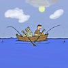 Cartoon: Togetherness (small) by tonyp tagged arp tonyp arptoons man and friend buddies pals fishing boat