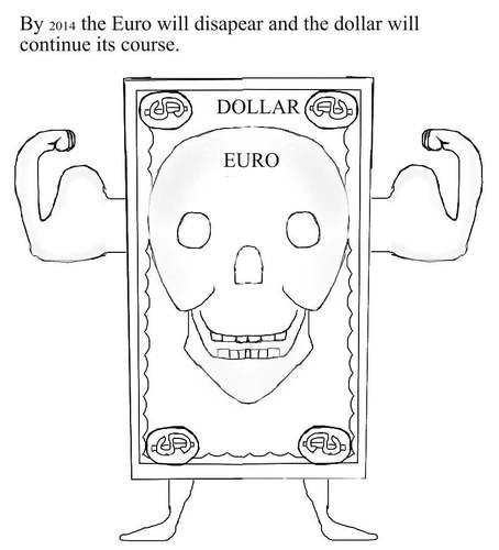 Cartoon: The disapearing Euro currency (medium) by Cocotero tagged economy