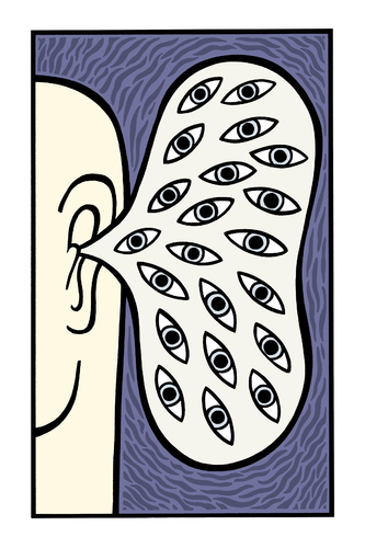 Cartoon: I can hear things (medium) by baggelboy tagged speach,speak,eyes,see,hear
