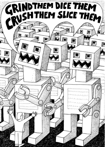 Cartoon: Peace (medium) by baggelboy tagged robots,invation,peace