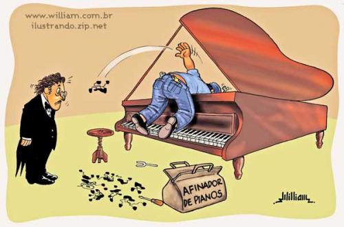 Cartoon: Pianist (medium) by William Medeiros tagged concert,piano