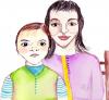 Cartoon: madre e hijo (small) by Claudia Roble tagged maternity
