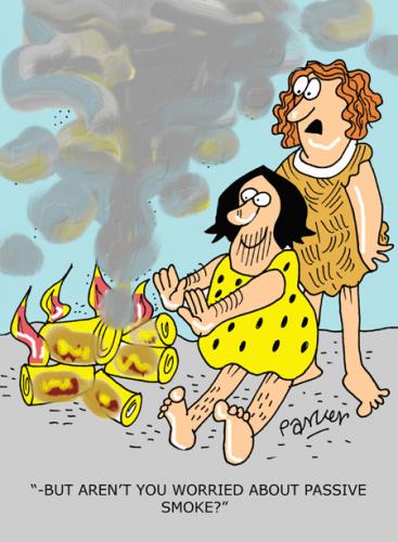 Cartoon: Caveman. (medium) by daveparker tagged caveman,fire,cavewoman