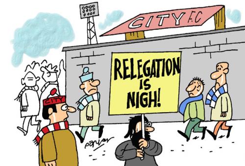 Cartoon: End of the World! (medium) by daveparker tagged relegation