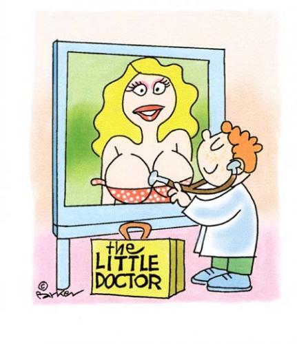 Cartoon: The Little Doctor. (medium) by daveparker tagged television