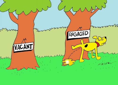 Cartoon: Toilet humour. (medium) by daveparker tagged dogs,toilet,trees