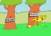 Cartoon: Toilet humour. (small) by daveparker tagged dogs,toilet,trees