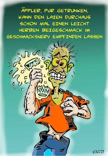 Cartoon: Tag des Apfelweins (medium) by eisi tagged äppler,apfelwein,stöffche,hessen