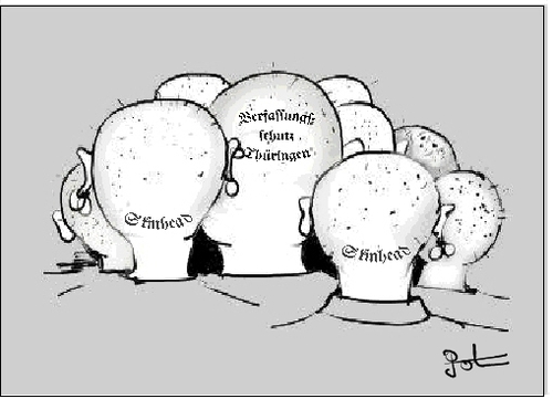 Cartoon: V-Männer sind unersätzlich! (medium) by Jot tagged rechtsradikalismus,staatssicherheit,terror