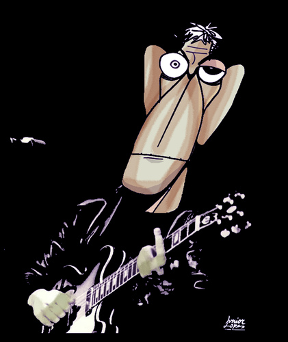 Cartoon: Lou Reed (medium) by juniorlopes tagged lou,reed,lou,reed