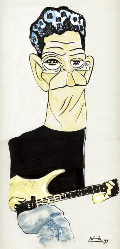 Cartoon: Lou Reed (medium) by juniorlopes tagged caricature,lou reed,illustration,karikatur,künstler,hommage,portrait,musiker,sänger,songwriter