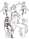 Cartoon: preliminaires 1 (small) by juniorlopes tagged dinocyber,sketches