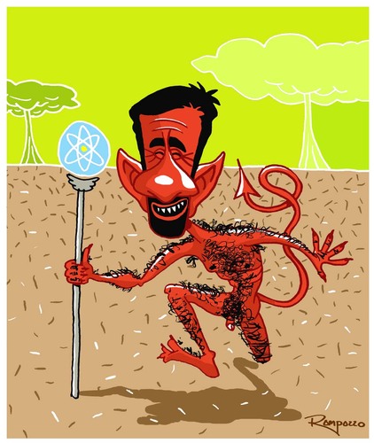 Cartoon: Ahmadinejad (medium) by Marcelo Rampazzo tagged ahmadinejad