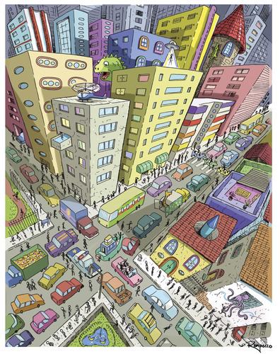 Cartoon: Colorcity (medium) by Marcelo Rampazzo tagged colorcity,colorcity