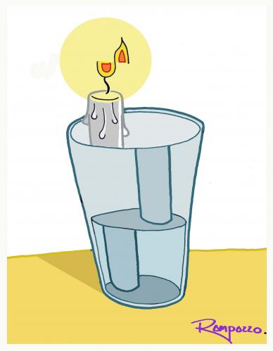 Cartoon: Fire in a water (medium) by Marcelo Rampazzo tagged fire,in,water