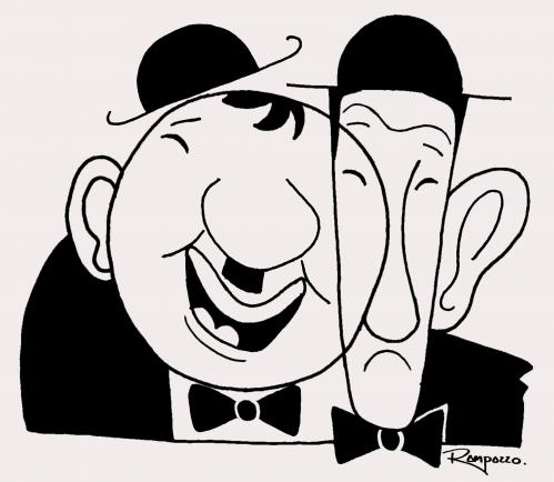 Cartoon: Laurel and Hardy (medium) by Marcelo Rampazzo tagged laurel,and,hardy,karikatur,karikaturen,dick und doof,laurel and hardy,dick,und,doof,laurel,and,hardy,schauspieler